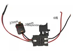 DC7.2-24V Electric Drill Switch Cordless Drill Speed Control Button Trigger W/ Small Light Power Tool Parts For Hitachi
