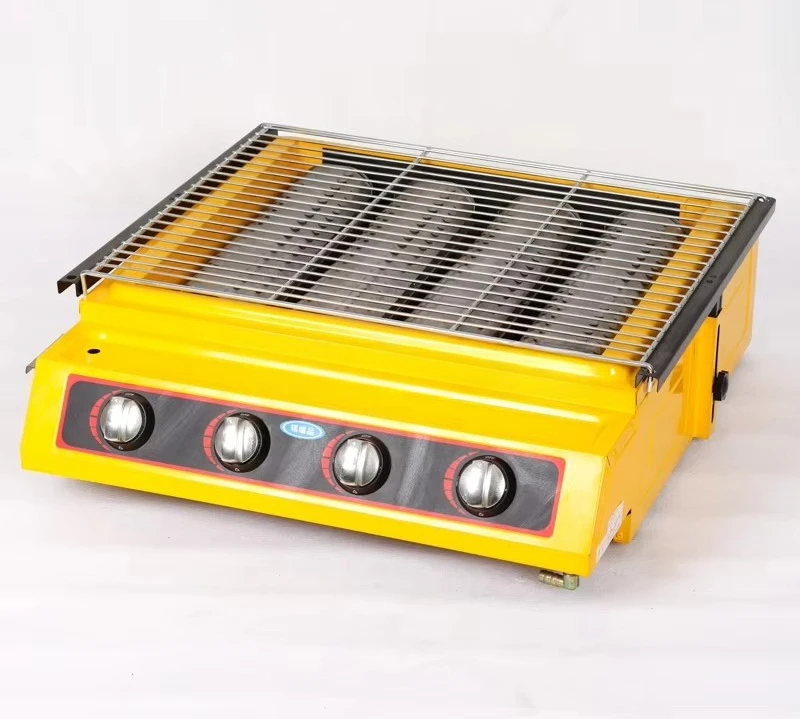 High Quality Professional Commercial & Home Use Flat Top Smokeless Indoor Gas BBQ Grills Fun Home Made Hotel Restaurant Supplies 2