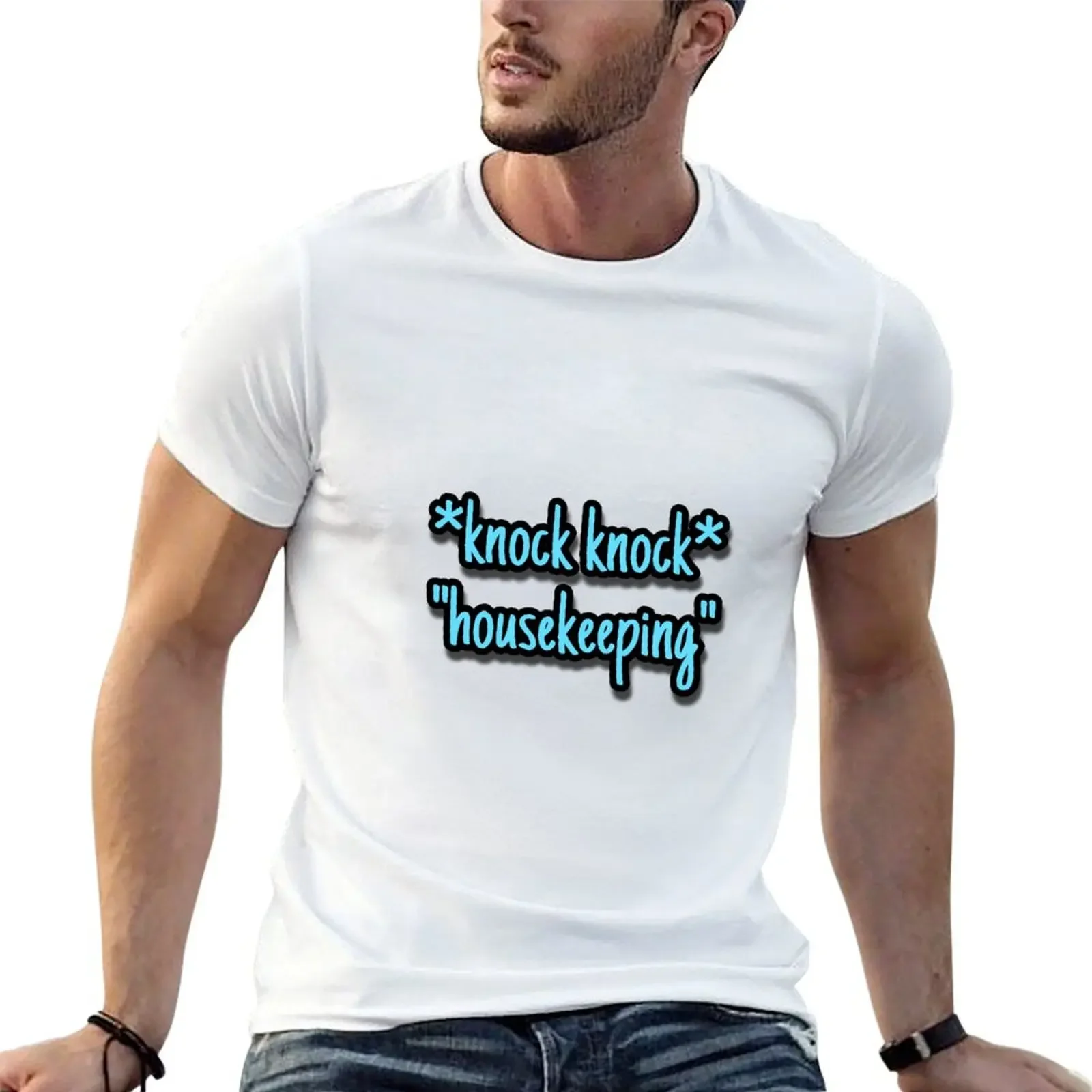 housekeeping T-Shirt cotton man t-shirts summer top mens funny t shirts