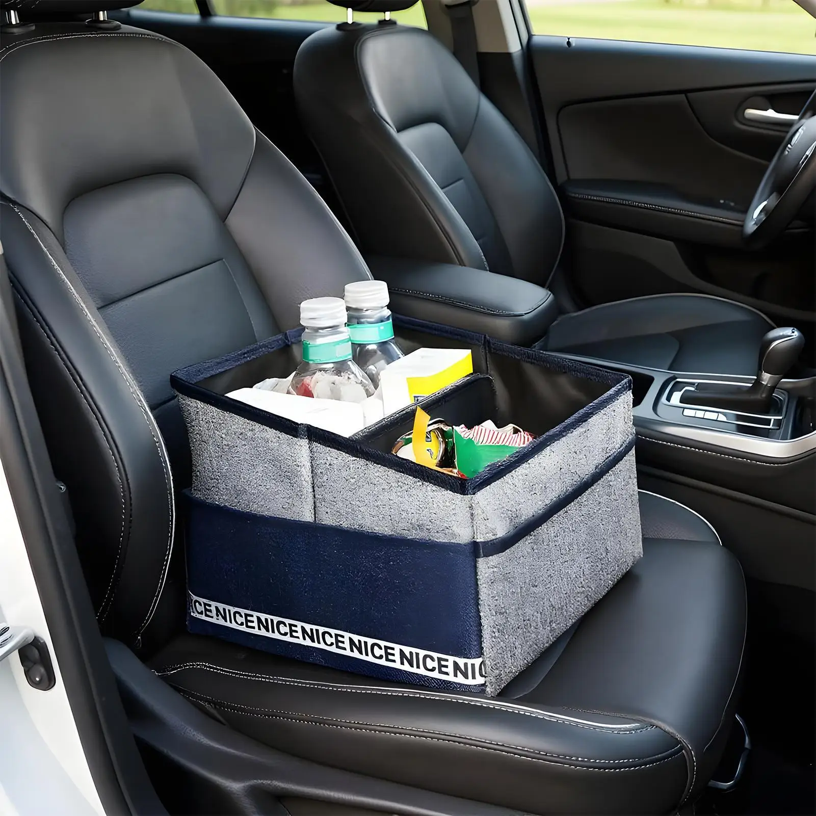 Trunk Organizer Foldable Box Basket Front Seat Storage Bin For Car SUV Auto Travel Office Document Grocery Moving Backseat Seat