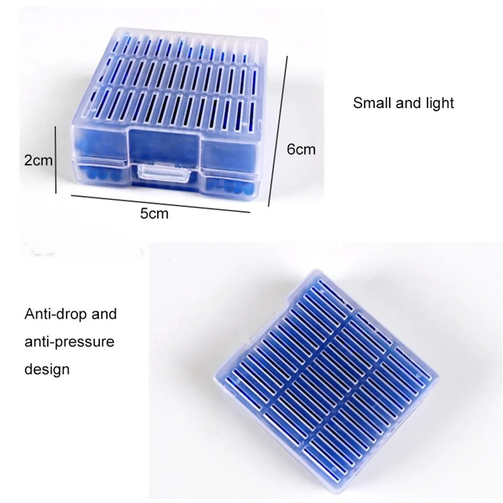 1Pcs Silica Gel Box Reusable Blue Silicagel Moisture Absorb Beads Absorbent Desiccant Box Color Changing Indicating