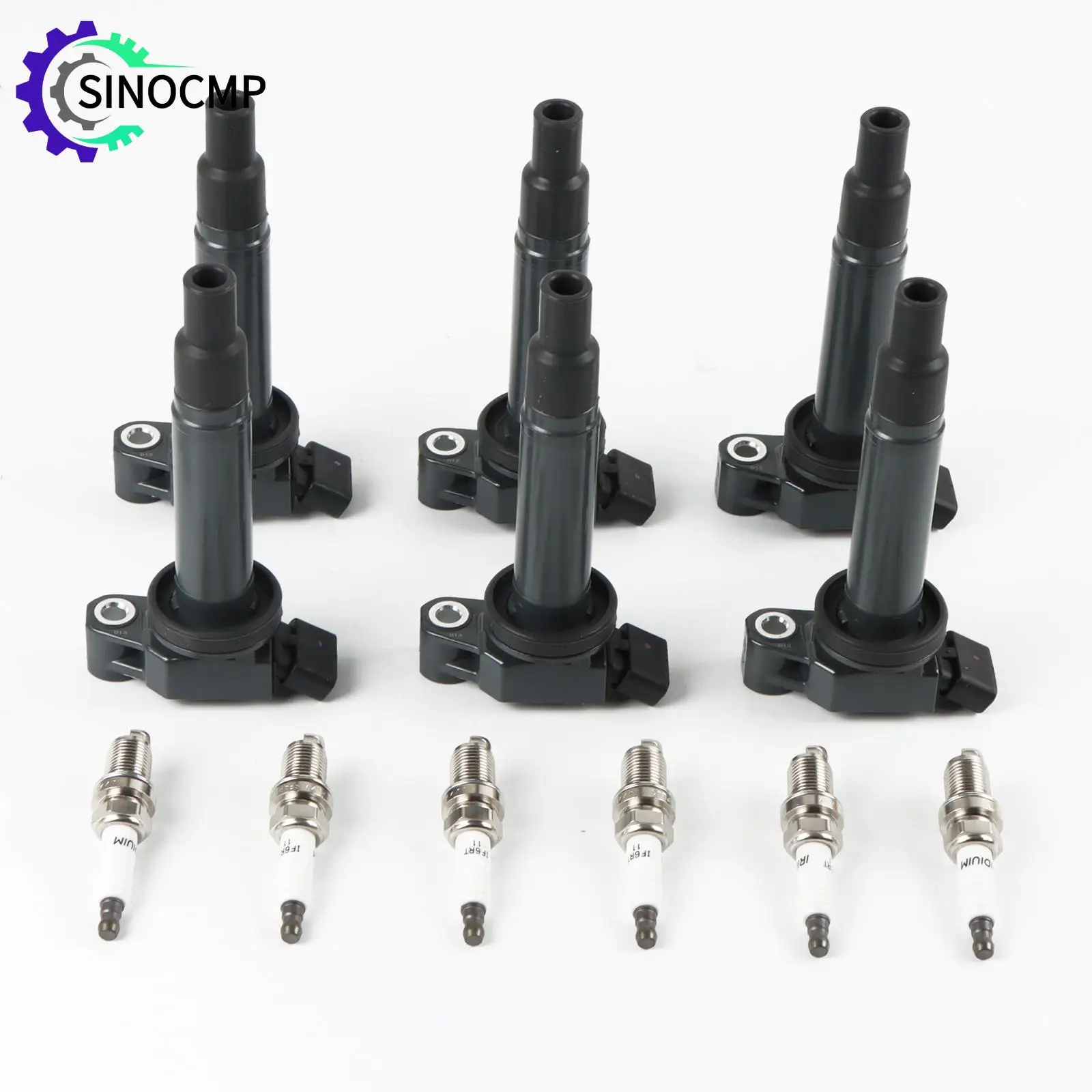 6pcs Ignition Coils & Iridium Spark Plugs For Toyota Sienna Avalon Camry Solara Lexus ES300 RX300 RX400h UF267 9091902234 PK20TT
