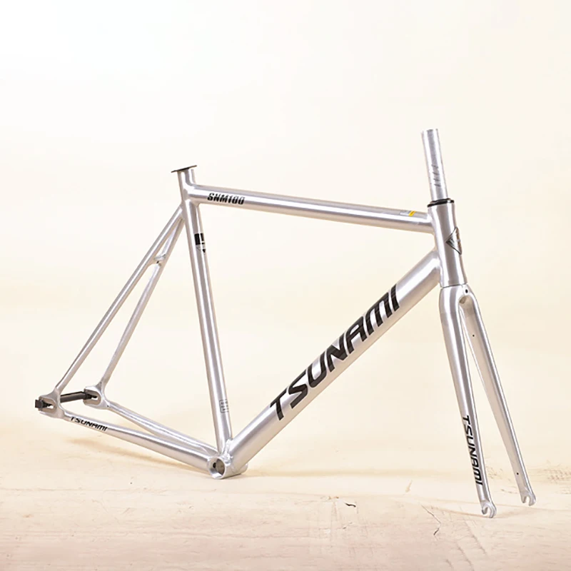 Fixed Gear Bike Frame Tsunami SNM100 Aluminum Alloy Bicycle Frameset Fixie Single Speed With Fork And Headset