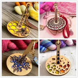 Portable Wooden Wrist Yarn Holder Yarn Ball Holder Wood Yarn Storage Knitting Tool Knitting Crocheting Supplies Yarn Organizer