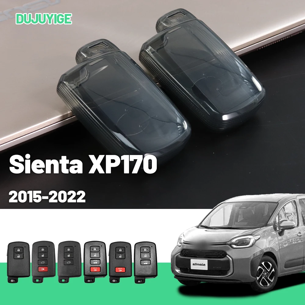 

Clear TPU Car Key Case For Toyota Sienta XP170 2015-2022 Key Fob Cover Protector Shell Auto Accessories 2016 2017 2018 2019 2020