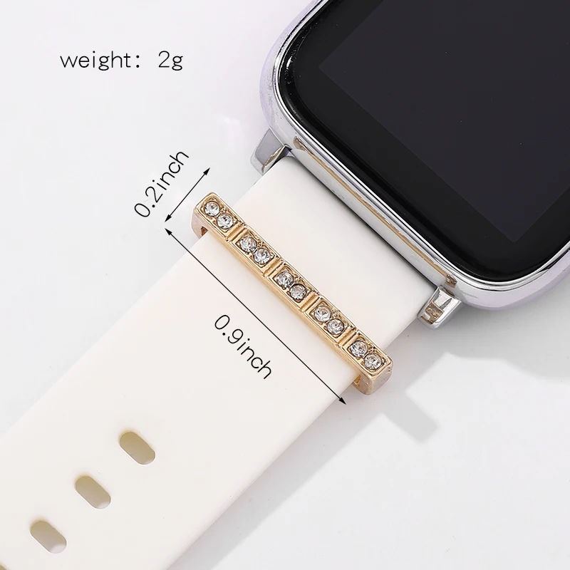 Set bandul cincin jam tangan Iwatch 3 buah/Set, aksesori hiasan kuku untuk Apple Watch tali silikon gelang perhiasan