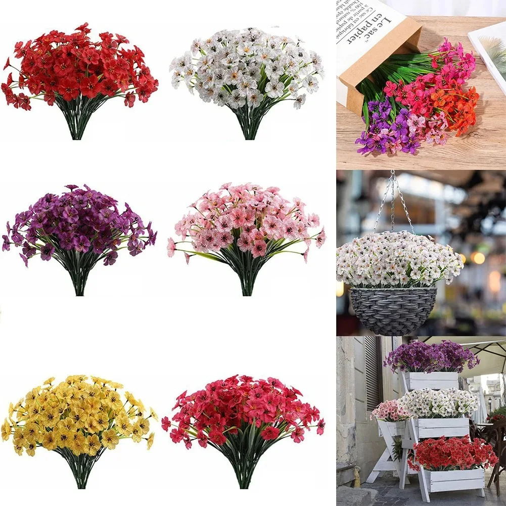 Daisy Artificial Flowers Bouquet Fake Flowers Simulated Plants For Home Room Decor Vase Garden Wedding Decoration Outdoor Floral