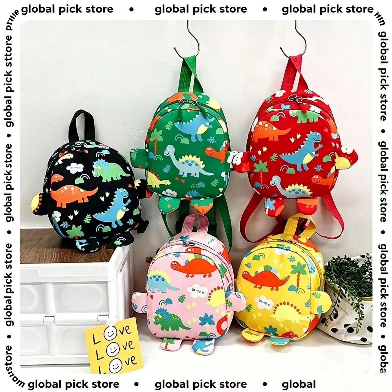 Cute Cartoon Anime Merch Dinosaur Backpacks Kindergarten Schoolbag school Bags Adjustable Animals Backpack For Birthday Gifts