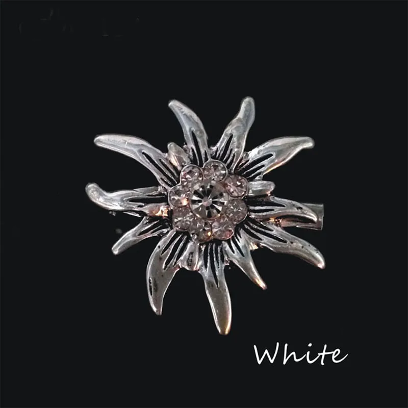 الموضة الكلاسيكية دبابيس إديلويس الكبيرة أحبها عميق الناس النساء لامعة اللون الأبيض حجر الراين بروش دبوس هدايا الحفلات مجوهرات #3