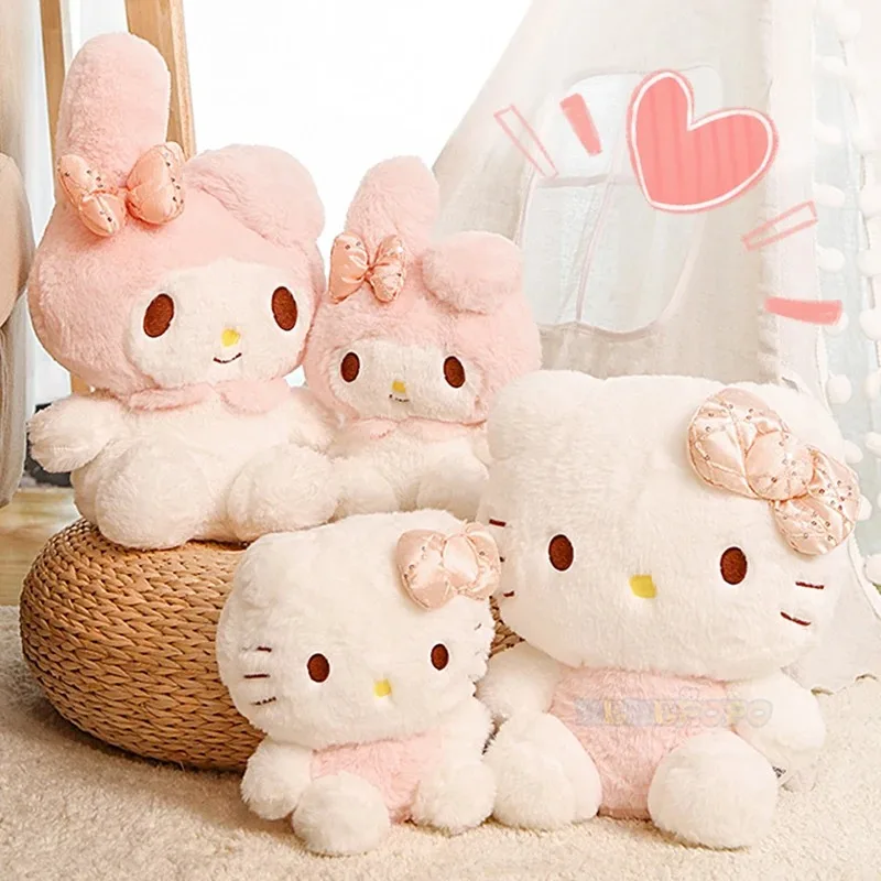 23-30cm Kawaii Sanrio Japanese Cartoon My Melody Plushie Toy Soft Stuffed Dolls Toys for Children Kids GF Birthday Gift Peluche