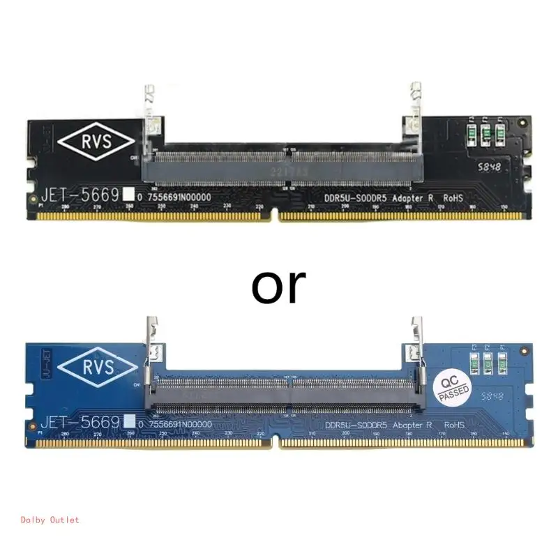 DDR5 Memory Adapter, JET-5669 Desktop PC Adapter Card U-DIMM Converters to SO DDR5 Memory Connector 288Pin-262Pin