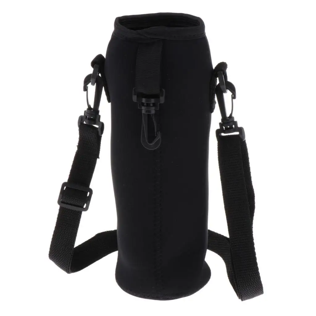 Water Bottle Carrier Insulated Cover Bag Pouch Holder Shoulder Strap 1L Sports Water Bottle Case Neoprene Pouch Holder