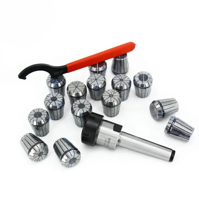Machine Tools MT3 ER32 15pcs Collet Chuck Sets MT2 MT3 MT4 ER32 3-20mm 15PCS 0.01mm Spring Collet Set MT Holders for CNC