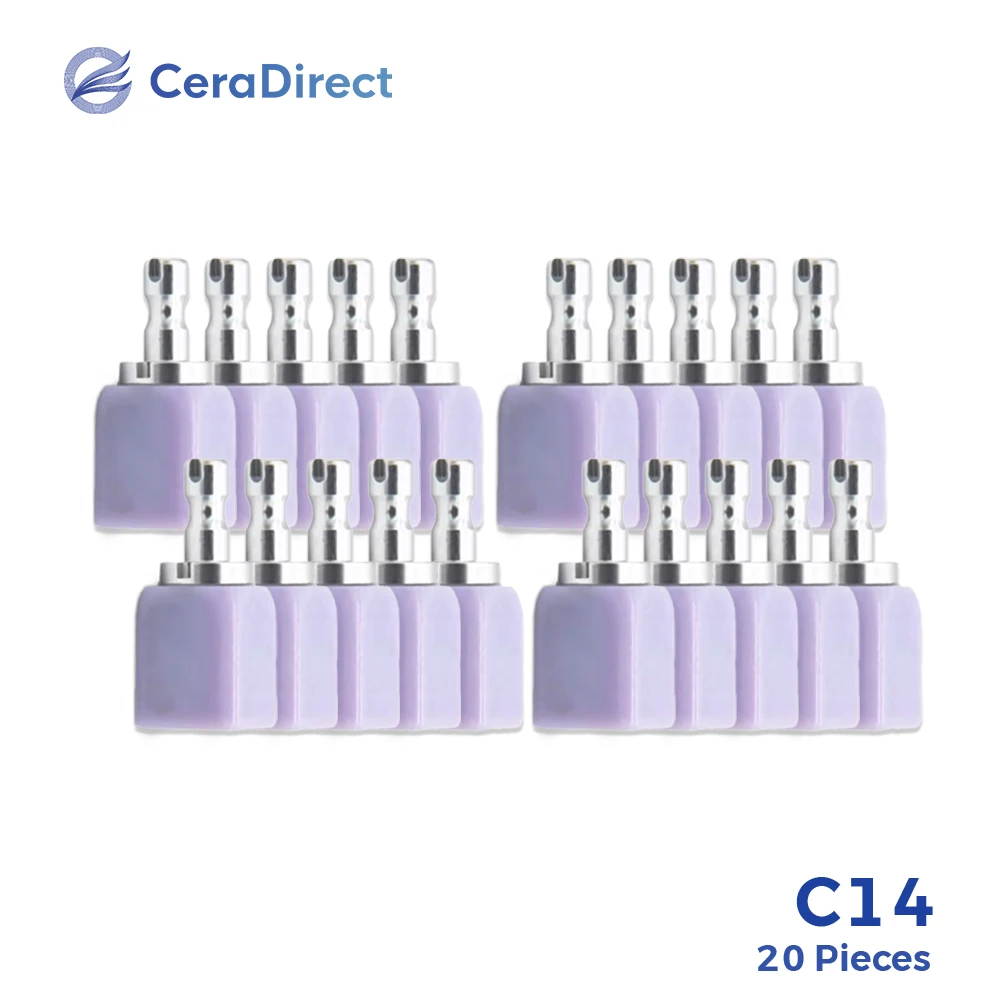 

Lithium Disilicate Blocks C14 Dental Lab Glass Ceramic 20pieces High Transparency