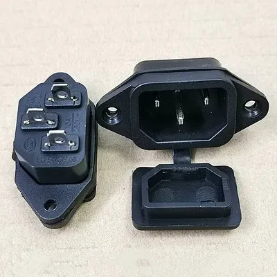 Tomada de alimentação ca de 2 pces, interruptor do fusível com conector impermeável da capa