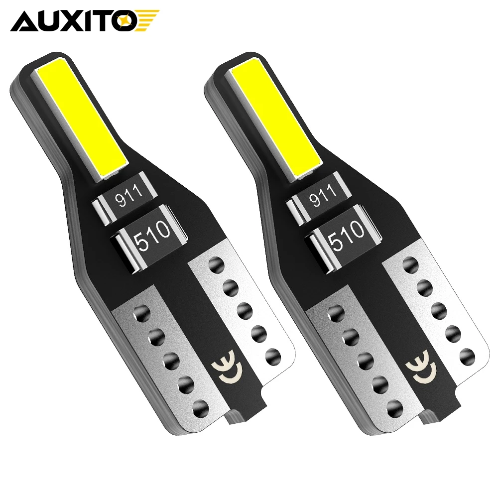 AUXITO 2PCS High Quality W5W T10 LED Ultra Bright 168 192 Led Car interior Dome Reading Light Bulb Auto Lamp 12V 6000K White