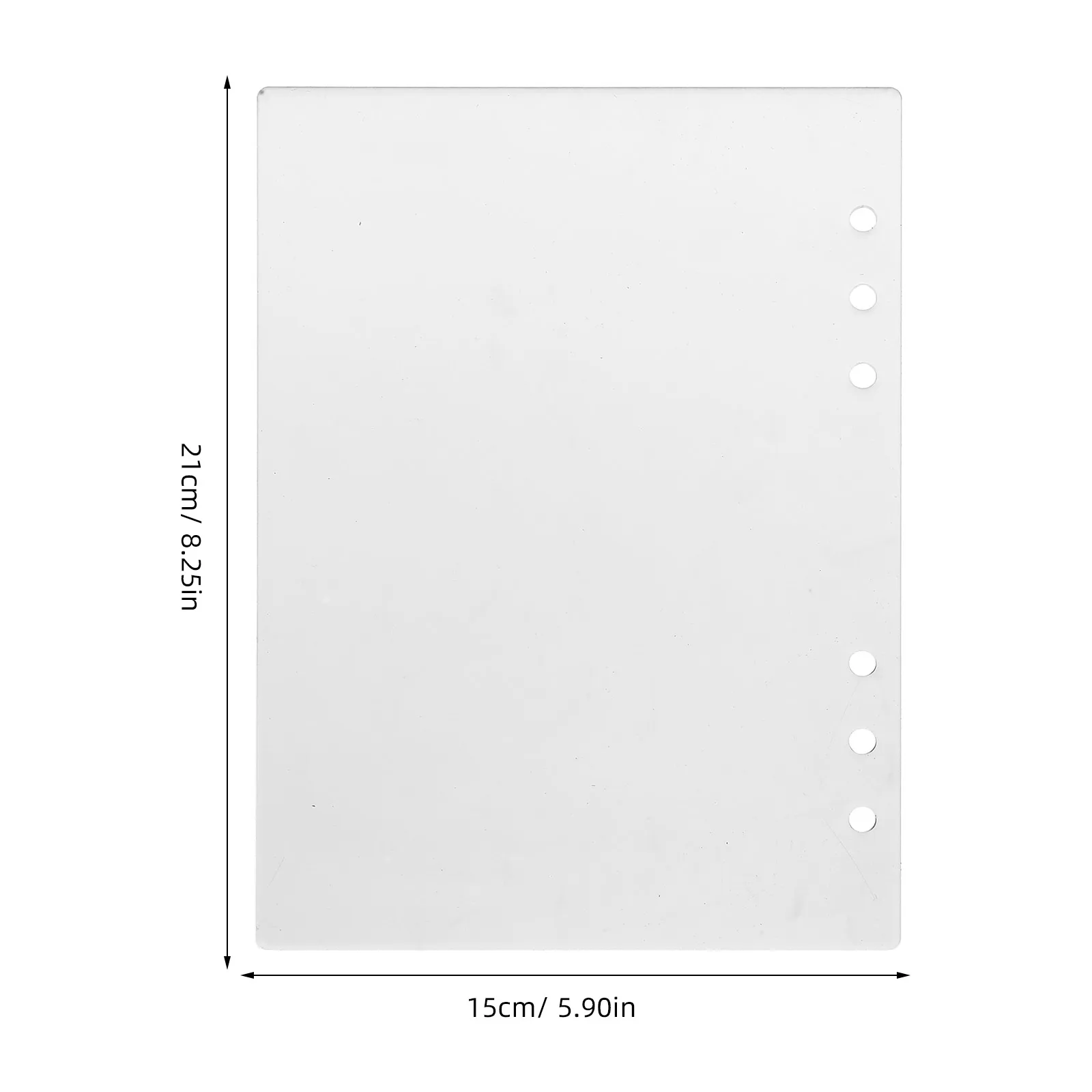 Capa de fichário acrílico fosco a5 reutilizável capa de caderno destacável planejador transparente para diários cadernos diários