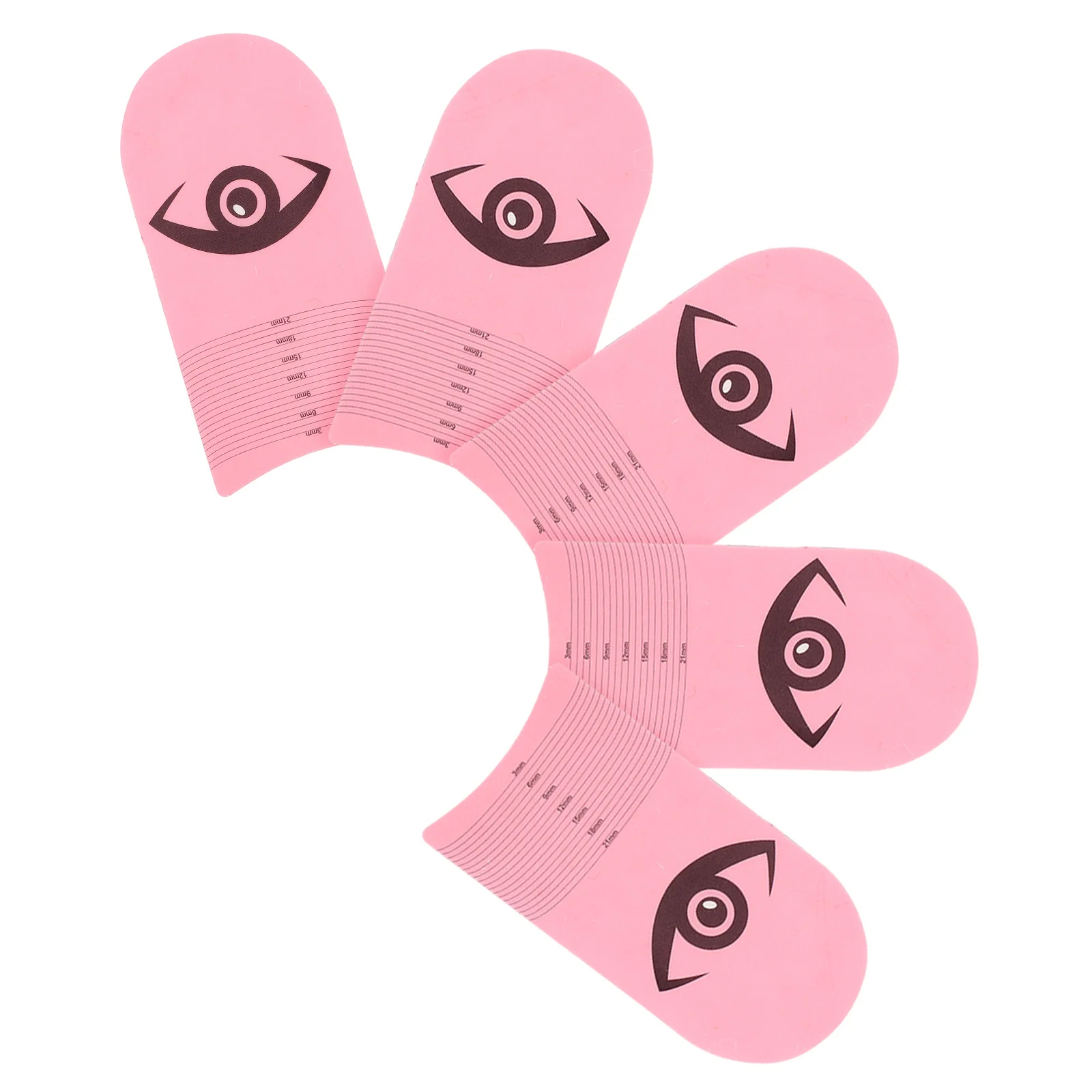 

5Pcs Eyelash Measuring Rulers Plastic Lash Ruler Precise Eyelash Length Measuring Tools for Lash Extensions Beauty Supplies