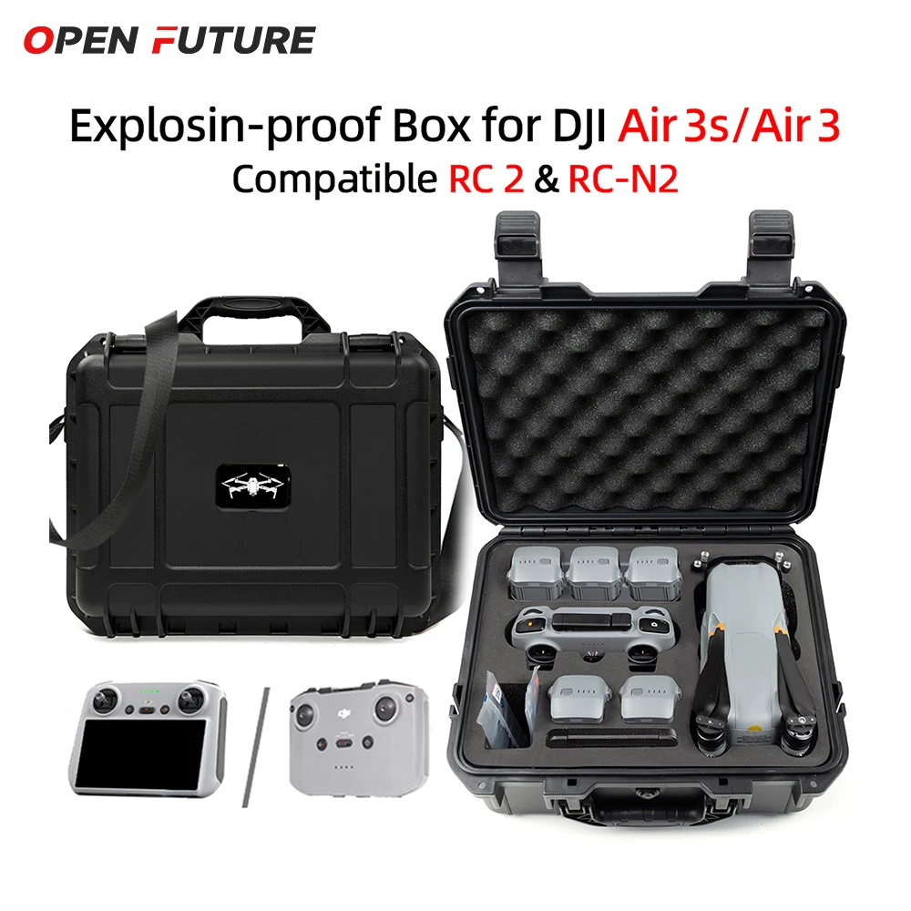 Explosion-proof Box For DJI Air 3S/Air 3 Storage Carrying Case Waterproof Hard Shell Cases For DJI Air 3S/Air 3 Drone Accessorie