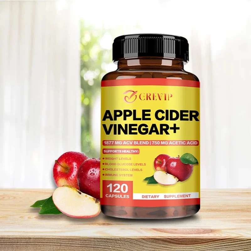 Apple Cider Vinegar Capsules - Fat Burning, Appetite Suppressant, Weight Management and Boosts Metabolism and Detoxification