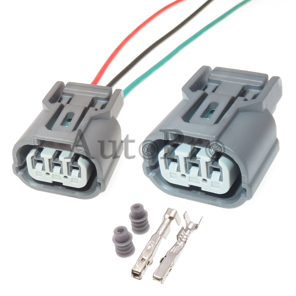 1 Set 3 Gat 6189-0968 Auto Dagrijverlichting Koplampen Draad Kabel Socket Auto Plastic Behuizing Connector