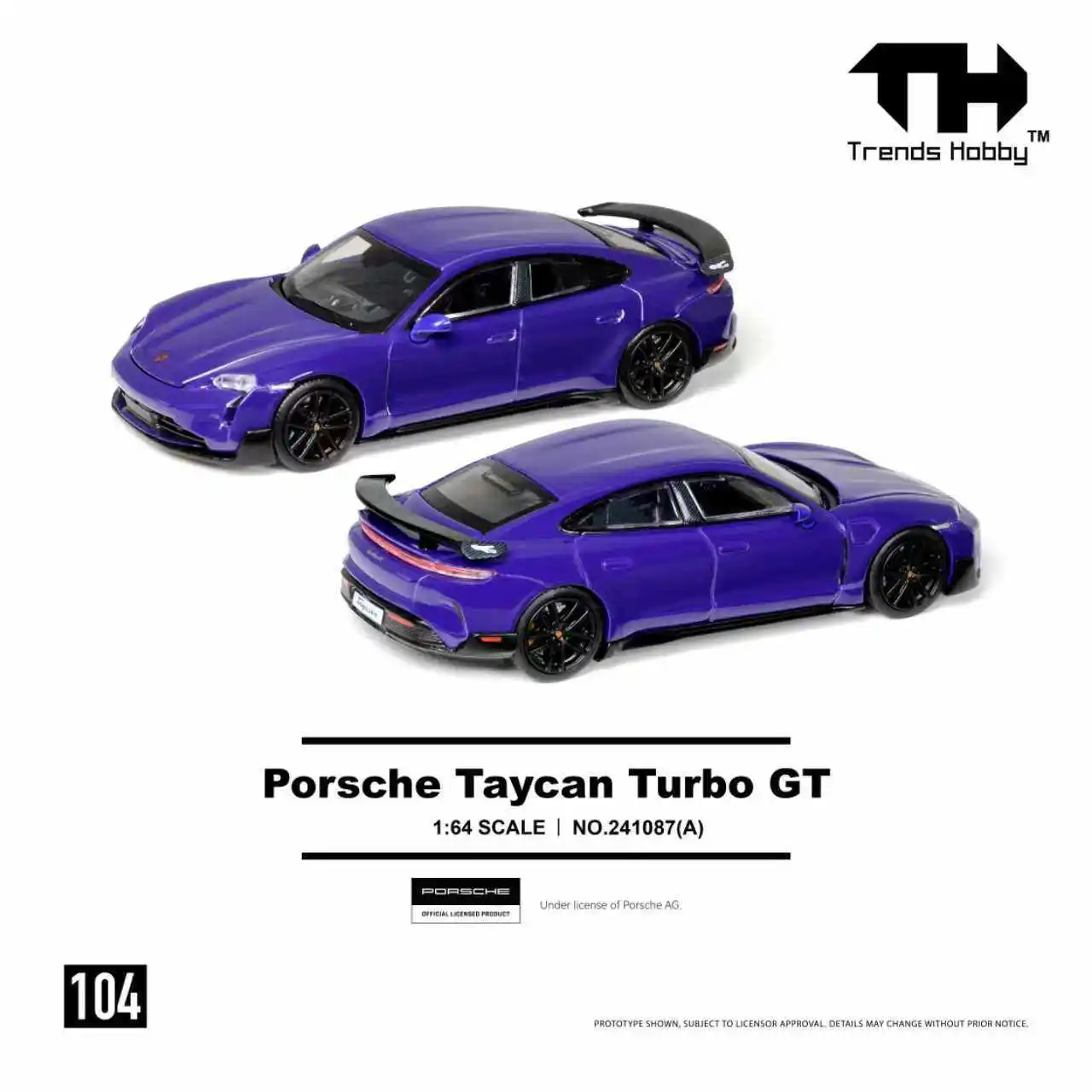 Trends Hobby TH 1:64 Scale Porsche Taycan Turbo GT Lamborghini Huracan GT3 Evo 2-DTM 2023 92# 94# Car Alloy Diecast Model Toys view 4