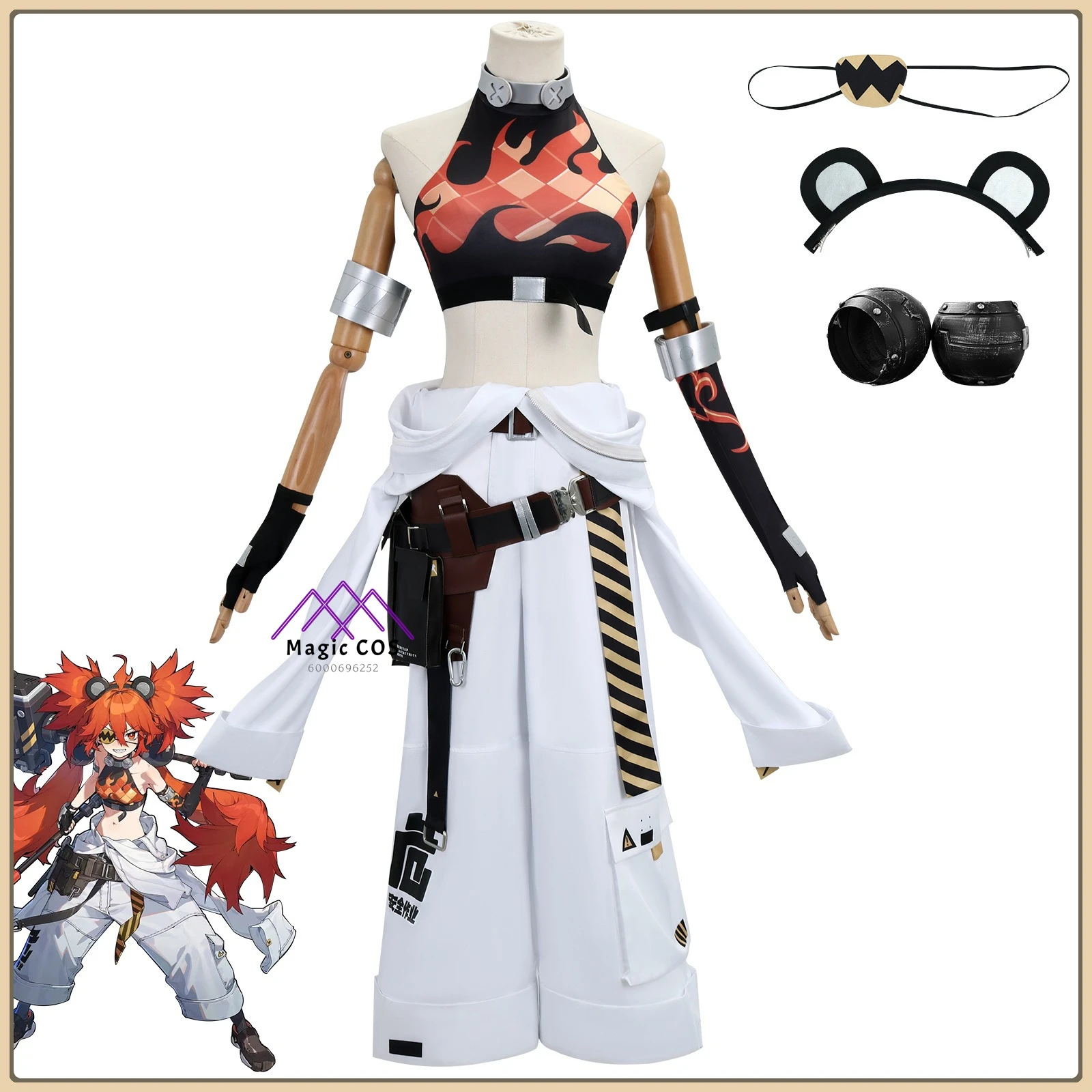 

Zenless Zone Zero Creta Belloberg Cosplay Costume Women's Exquisite Trim Details Full Set Anime Outfit for Comic Con Party