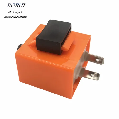 Relé intermitente LED de 2 pines, señales de giro de frecuencia ajustables de 12V, relés indicadores intermitentes para accesorios de rendimiento de motocicleta