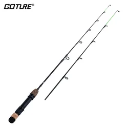 Goture new Portable  Winter Ice Fishing Rods 2 tips Spinning Rod Carbon Fiber Ice pole Ultra-light Carp Fishing Rod
