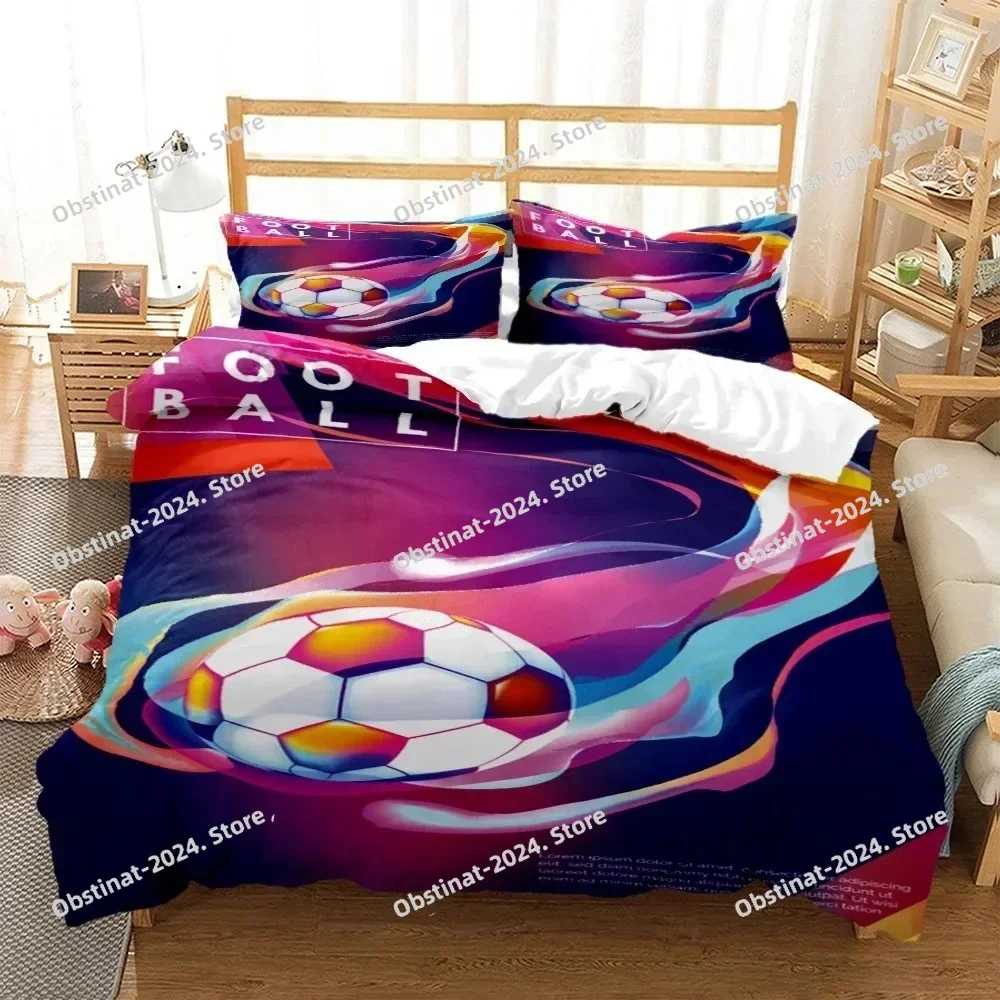 

Soccer Cover Digital Print Polyester Bedding Sets Child Kids Covers Boys Bed Linen Set For Teens King Size Bedding Set