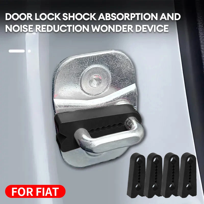 For Fiat Panda Doblo 500 500X Tipo Fiorino Ulysse Bravo car door lock shock-absorbing and anti-vibration protection pads