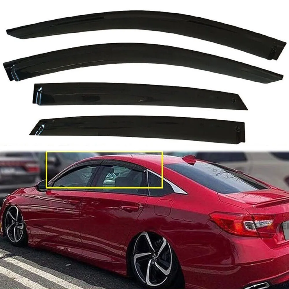 

Для Honda Accord Sedan 2018-2022 годов: 4 шт. дефлекторов окон (ветровиков) для защиты от солнца и дождя
