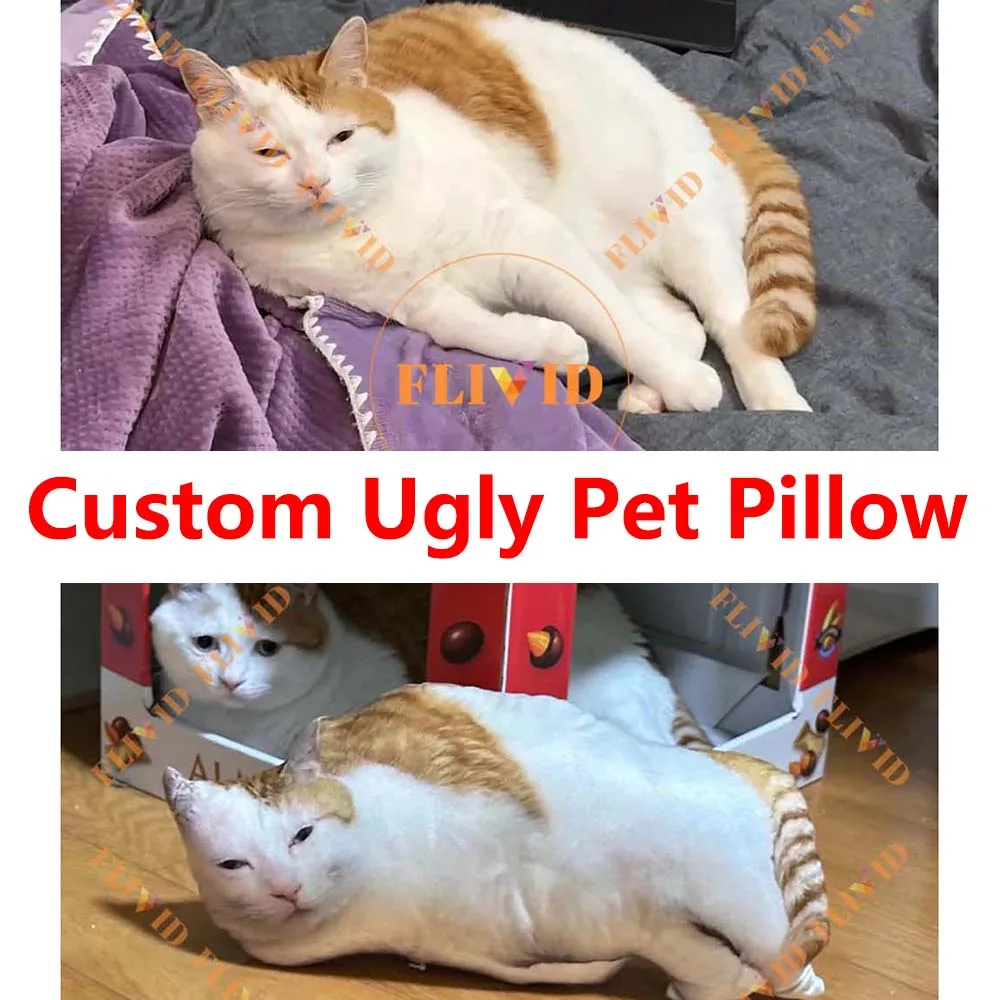 

Customized 3D Pet Ugly Pillow,Funny Animals Cat/Dog Pillow,Personalized Pillow ,Pet Loss Memorial Gift,Pet Lover Gift