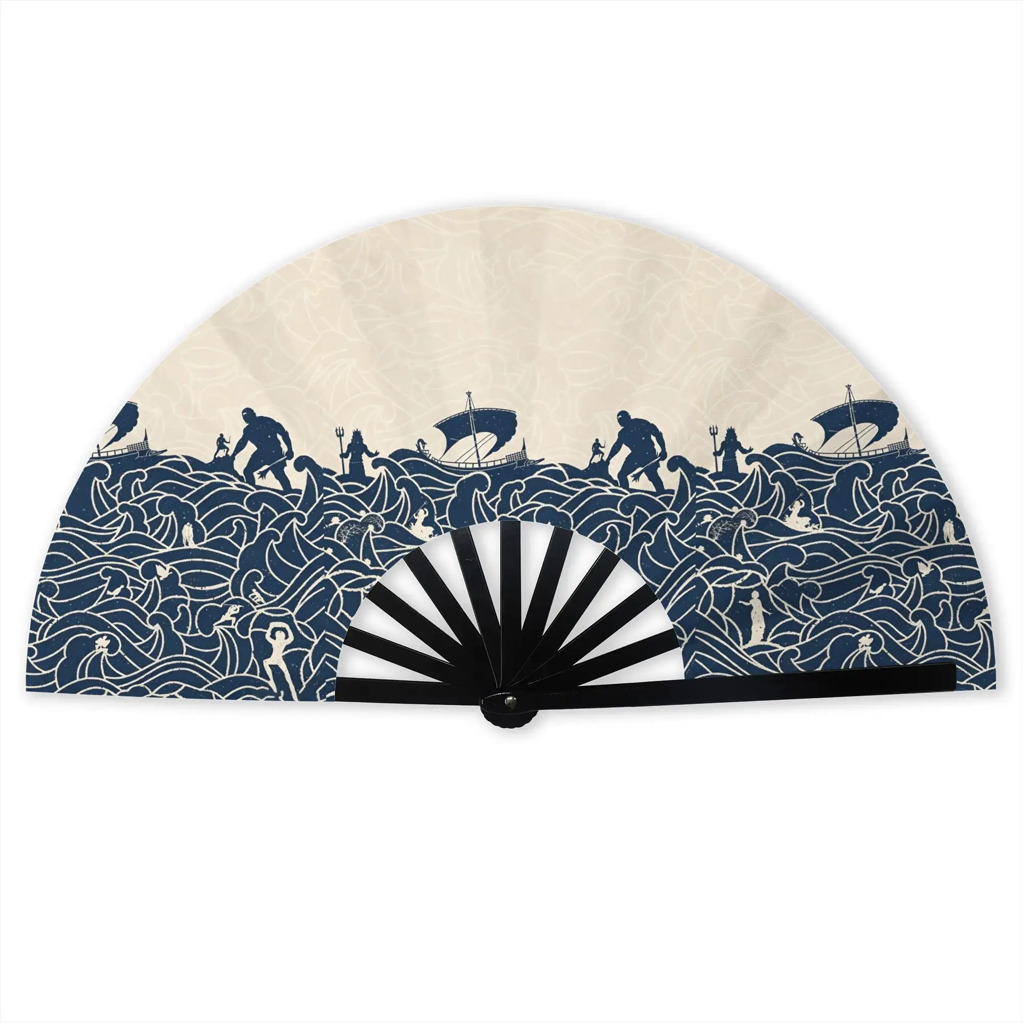 O-Odysseyes Hot Comic Traditional Folding Fan Chinese Style Movie High-Quality Polyester Fans Gift Exquisite Decorative Hand Fan