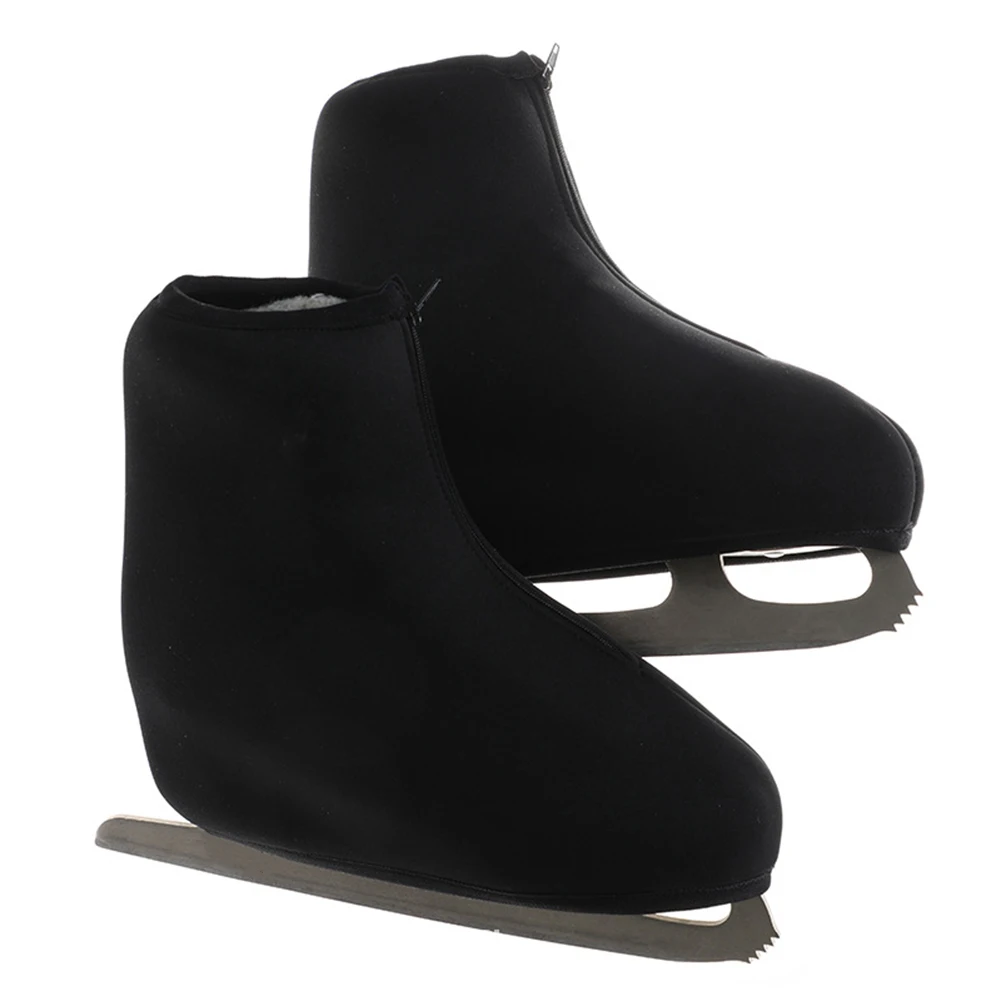 Cubiertas para botas de patín de hielo, Protector de zapatos de patín antiarañazos negro, cubiertas térmicas de neopreno para patinaje sobre hielo, patín artístico