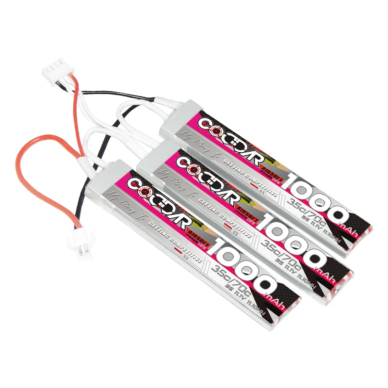 CODDAR 11.1V 3S Lipo Battery Water Gun for Mini Airsoft BB Air Pistol Electric Toys RC Parts With SM XT30 T Plug Max 70C