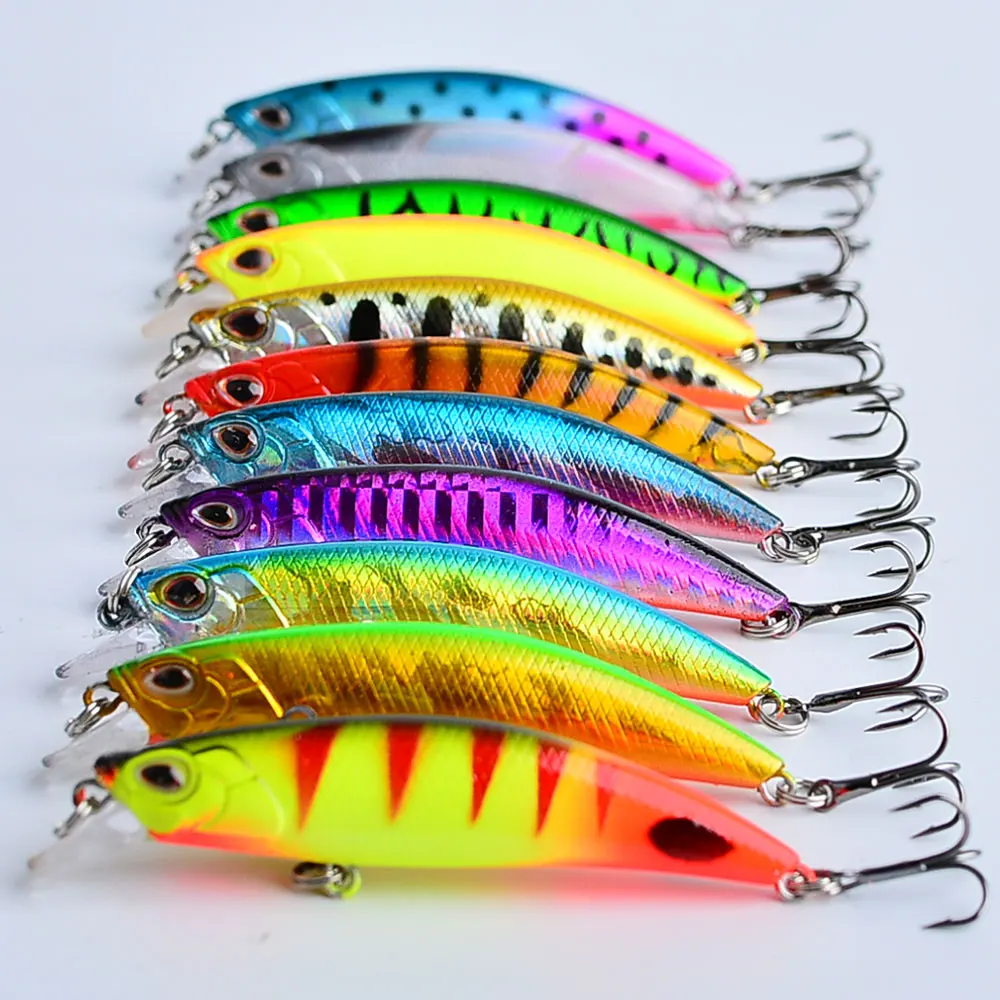 

Minnow Fishing Lure 6cm 6.2g Sinking Artificial Hard Bait Bass Wobblers Lures Crankbait Pike Treble Hooks tackle