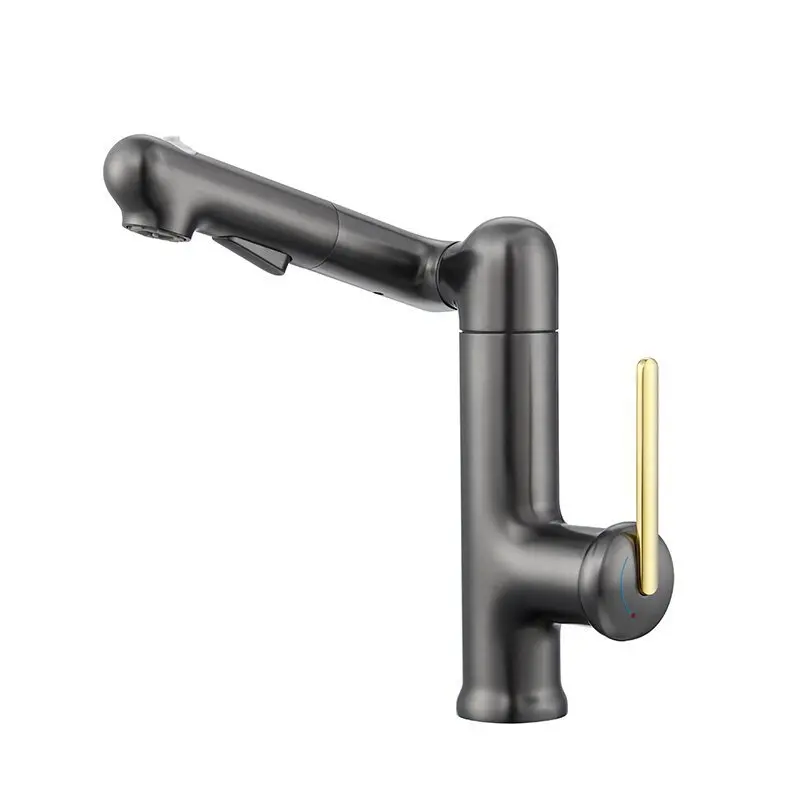 Multifunctional turn washbasin hot and cold faucet