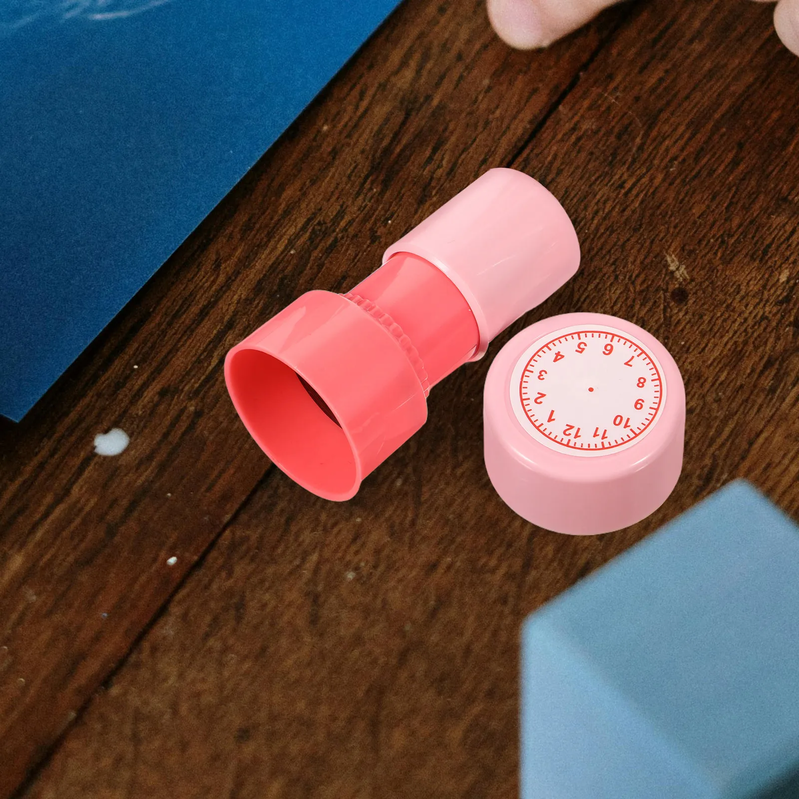 4Pcs Children Clock Recognition Stamps Self-Ink Stamper Fun Learning Tool Ideal Preschool Elementary School Students