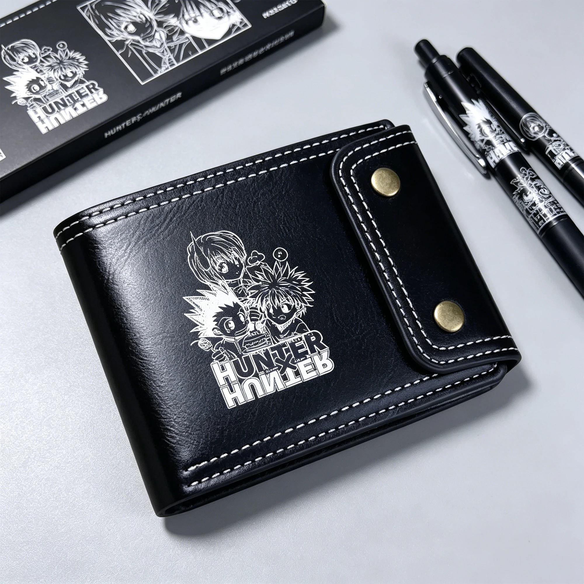 

Аниме HUNTER×HUNTER мужские роскошные короткие кошельки держатели для карт кошельки из искусственной кожи с мультяшным принтом сумки для денег денежные клатчи
