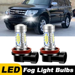 2pcs For Mitsubishi Pajero V93 V98 2008 2009 2010-2014-2019 Car LED Front Fog Light Blubs H8 H11 Lamp White 6000k Accessories
