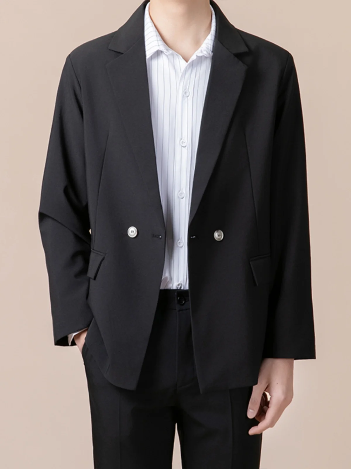 

Новая весенняя мужская повседневная куртка-пиджак в корейском стиле, приталенная, немнущаяся, для уличной моды