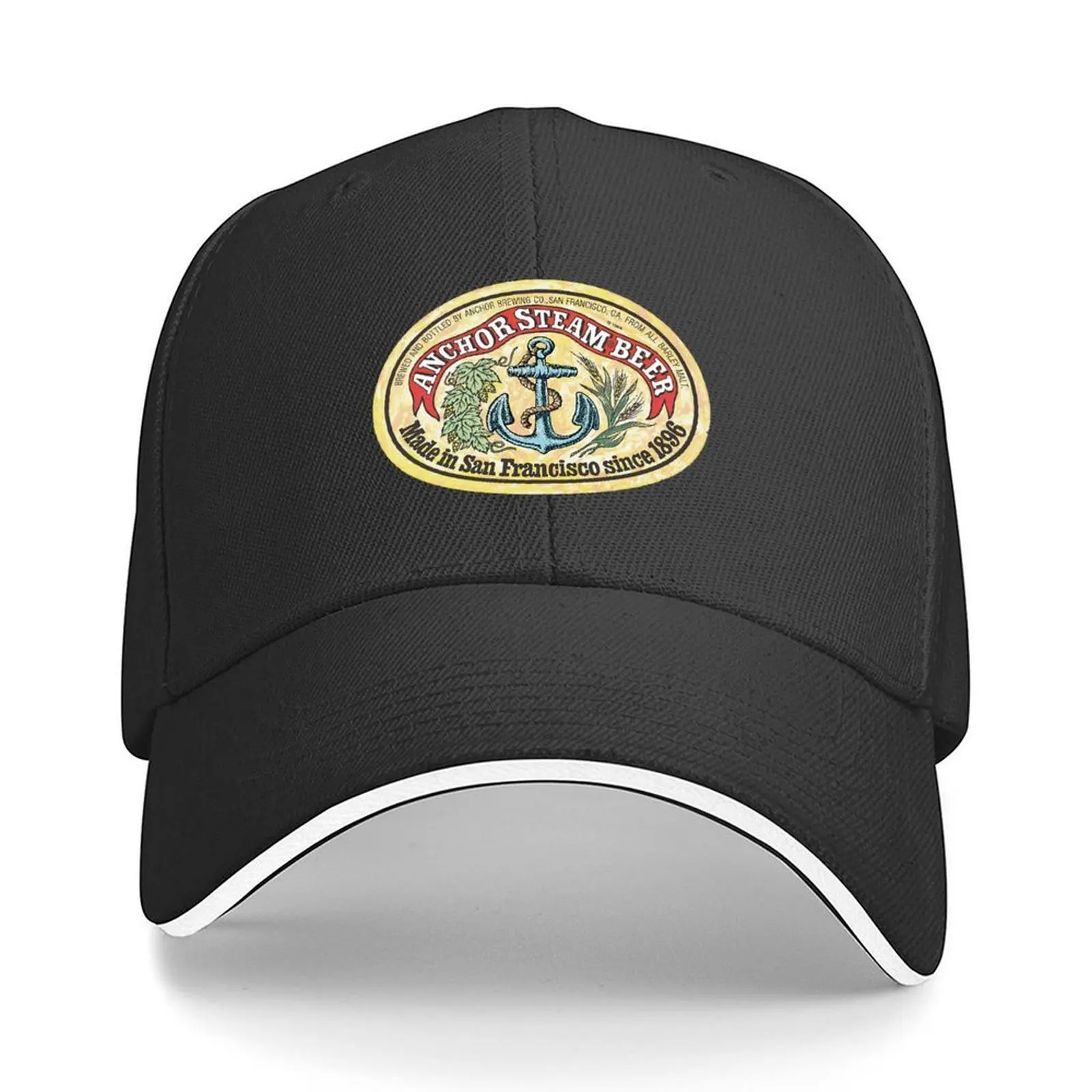 

Anchor Steam Beer Baseball Cap Hat Luxury Brand Rave derby hat Streetwear Golf Wear Men Women's