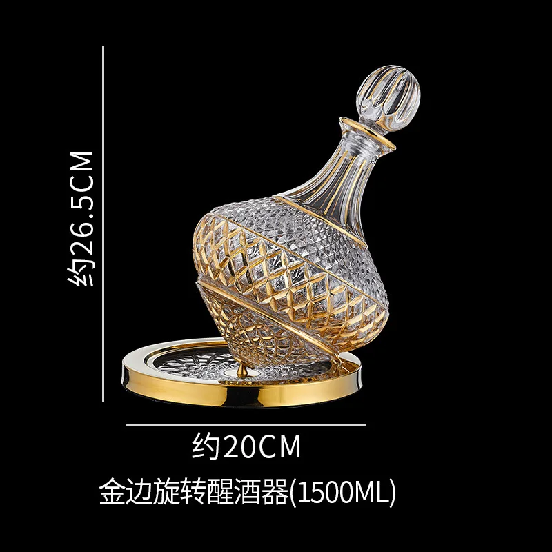 Zml crystal glass wine diamond decanter - home use, airtight decanter with lid, wine bottle