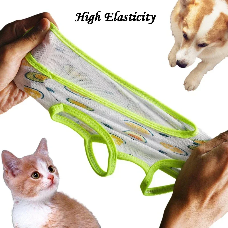 

Ultra Thin Dog Cooling Vest Breathable Mesh Cloth Pet Clothes For Small Dogs Cute Fruit Print Summer Puppy Cat Cheap T-shirt