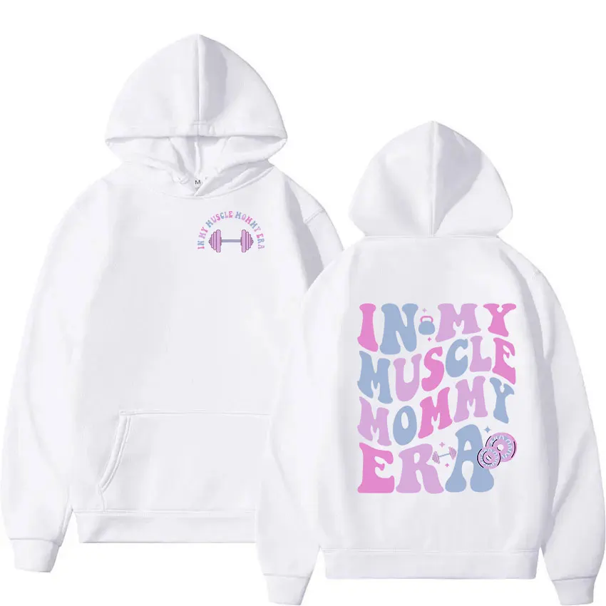 Funny Muscle Mommy Fitness Mom Print Hoodie Men Women's Aesthetic Fashion pullover Sweatshir Casual clothing Oversized hoodies