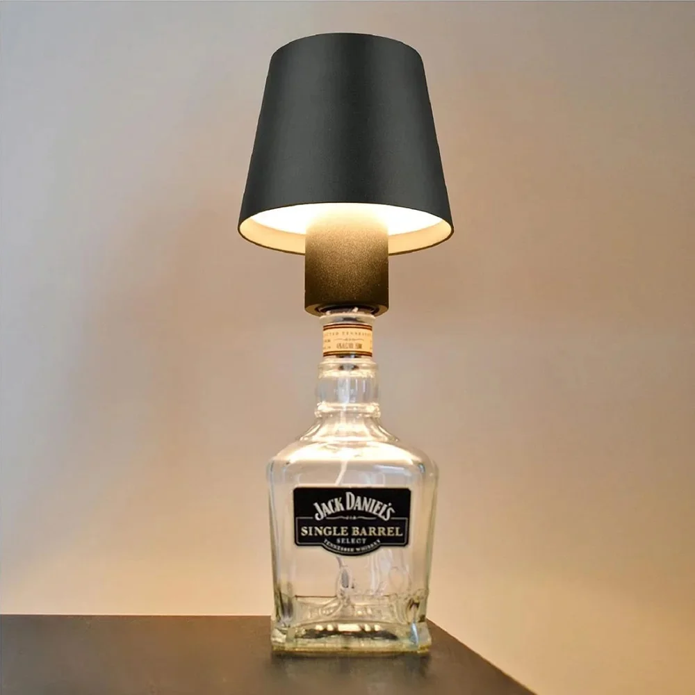 Wireless Led Bottle Lamp USB Rechargeable Night Lamp 3 Colors in 1 Indoor Home Atmosphere Light for Party,Club,KTV