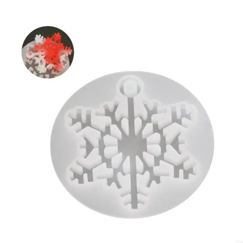 Siliconenhars sneeuwvlokvormen voor sieraden maken inclusief oorbel en kettinghangers en kaarsendecoratie