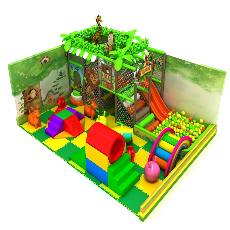 Plastic Game Play Big Children Indoor Soft Play Equipment with Climber and Slide Indoor Kids Playground Equipment for Sale