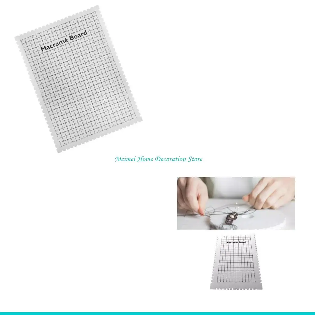 

H7BF Большая доска для макраме Доска для проекта макраме Сетки Доска для плетения 39x29x5 см для плетения браслета